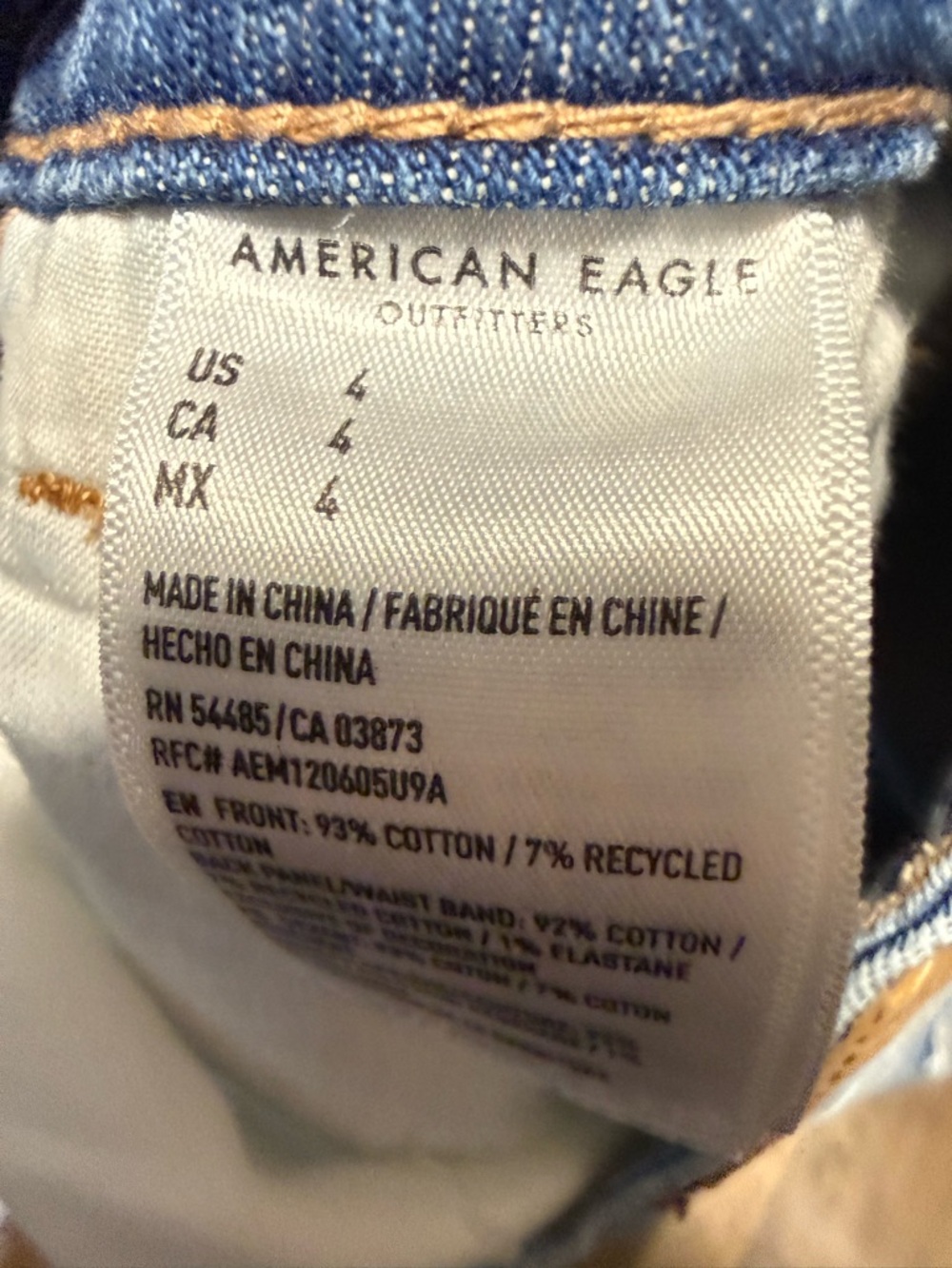 American Eagle Outfitters Distressed Light Blue Denim Jean Shorts - Picture 3 of 4